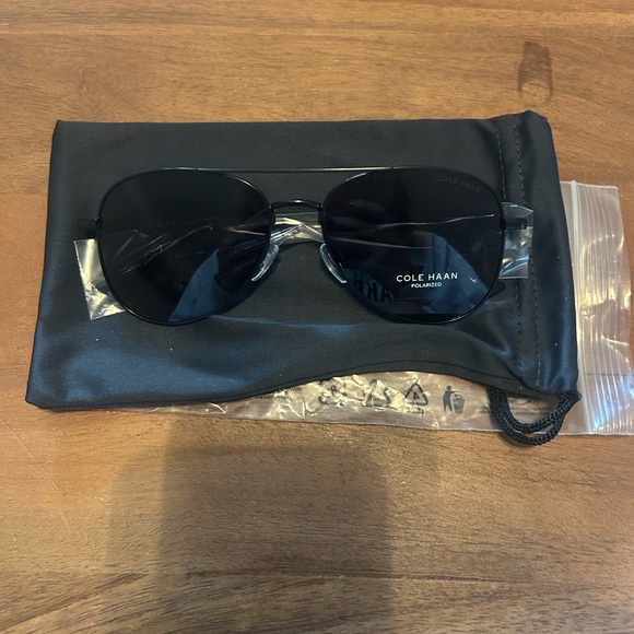 Cole Haan Black Polarized Sunglasses - Picture 1 of 3